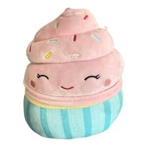Original Squishmallows Deidre Pink Sprinkle Cupcake 8" Plush Party Birthday